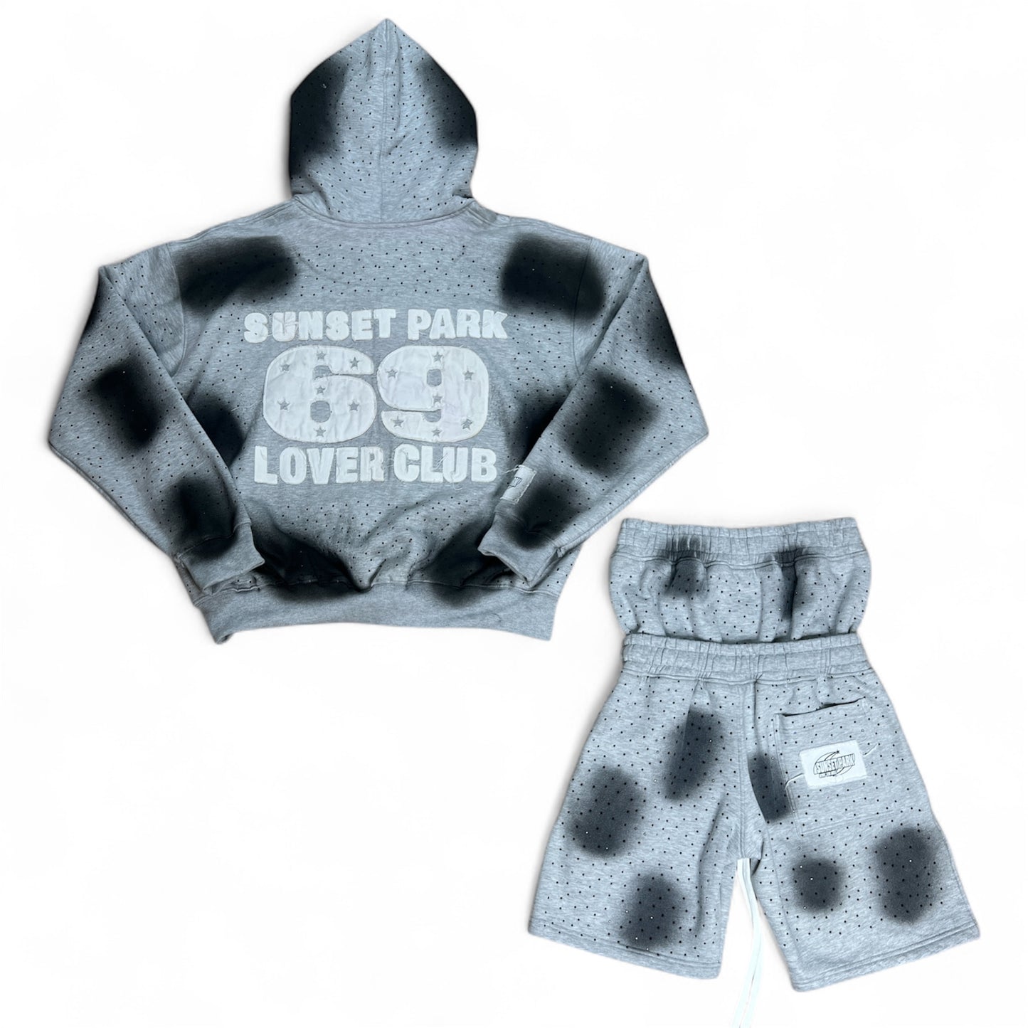 Sunset Park Grey Rhinestone Lover Club Set