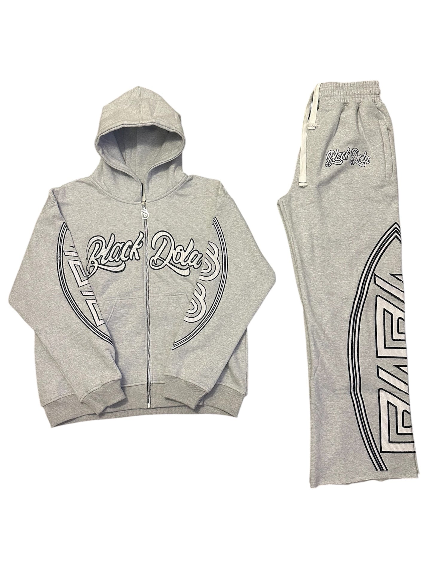 Black Dola Grey Flare Set