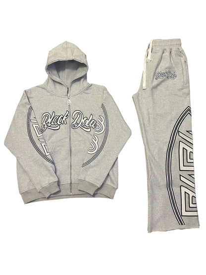 Black Dola Grey Flare Set