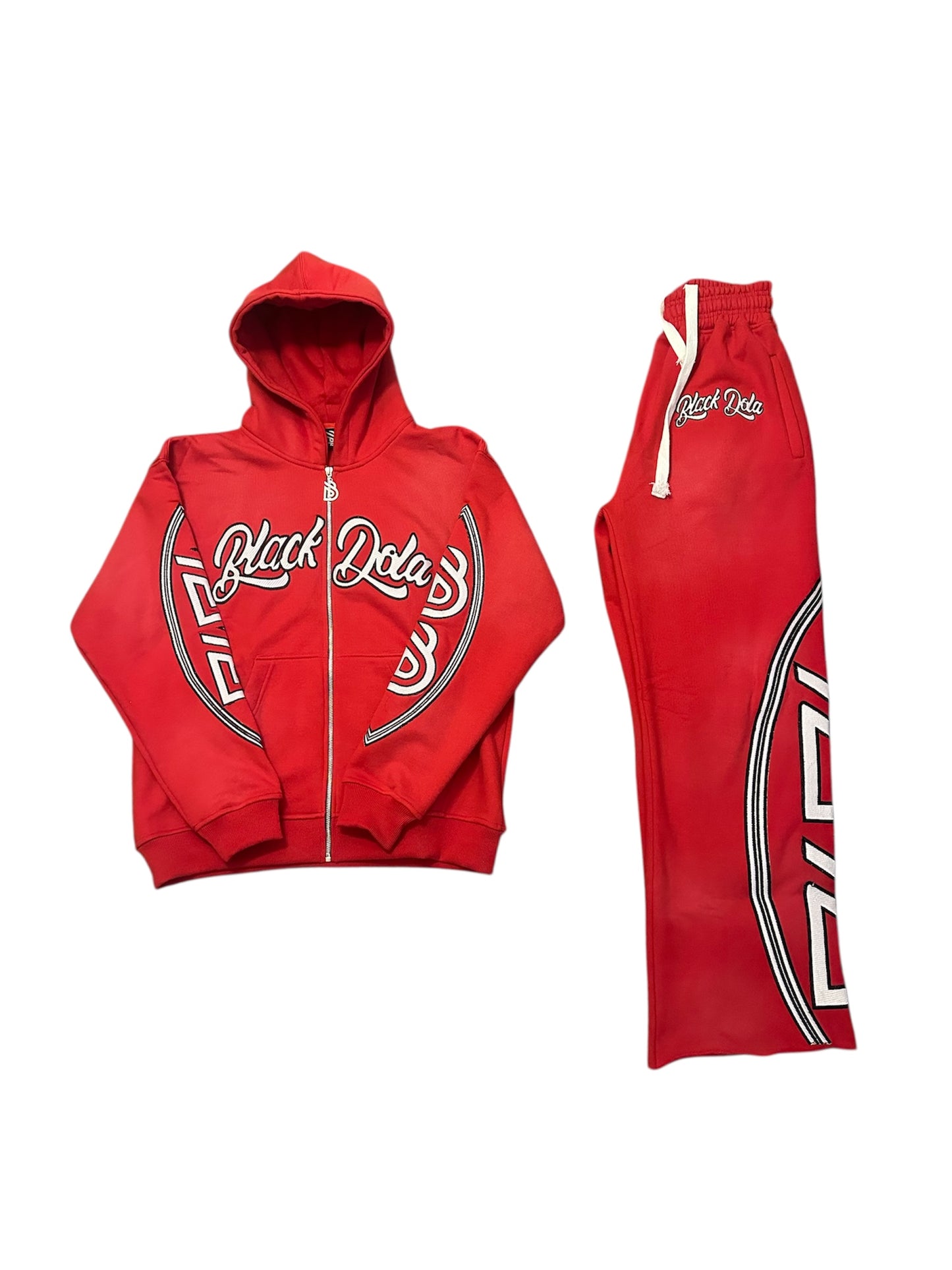 Black Dolo Premium Red Tracksuit