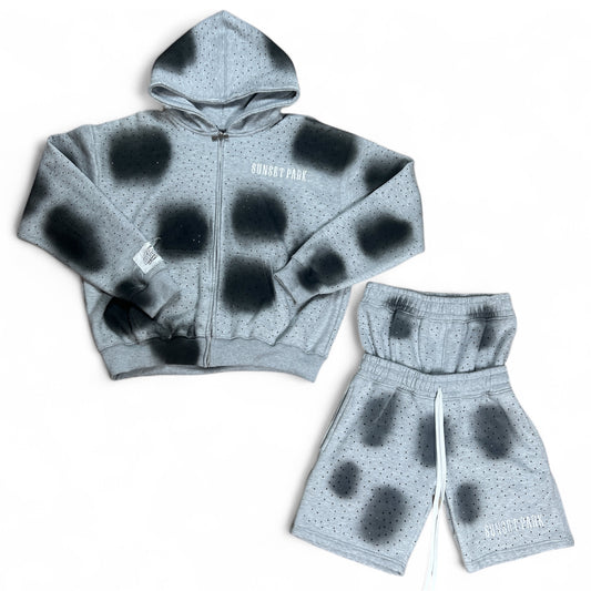 Sunset Park Grey Rhinestone Lover Club Set