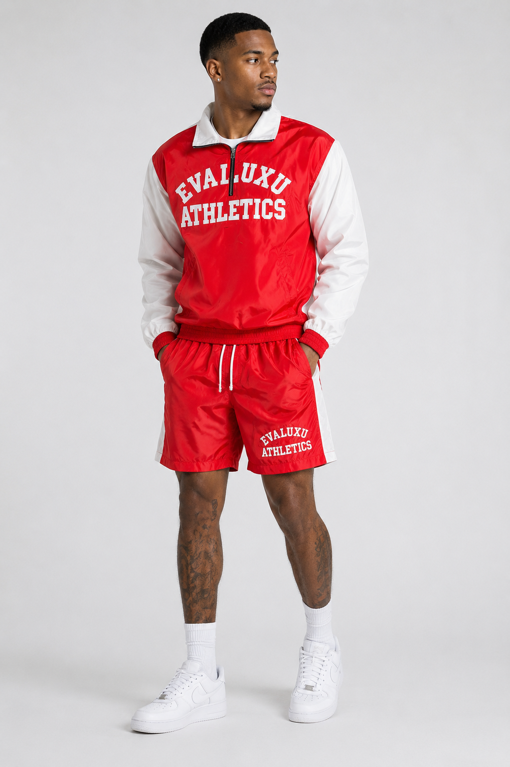 Evaluxu Red Windbreaker Set
